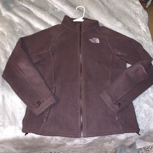 Women’s medium North Face brown fleece jacket